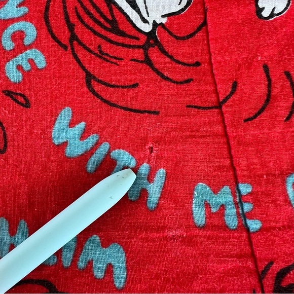 Vintage Snoopy & Woodstock Come Dance With Me Baby Sleeping Bag Red 30x65 FLAWS - Picture 10 of 13